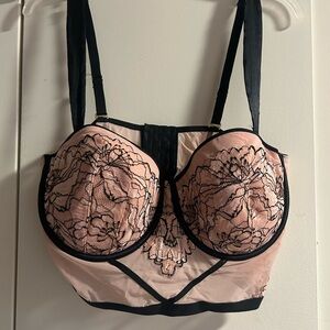 Target Auden Bustier Bra Pink and Black Sz XL